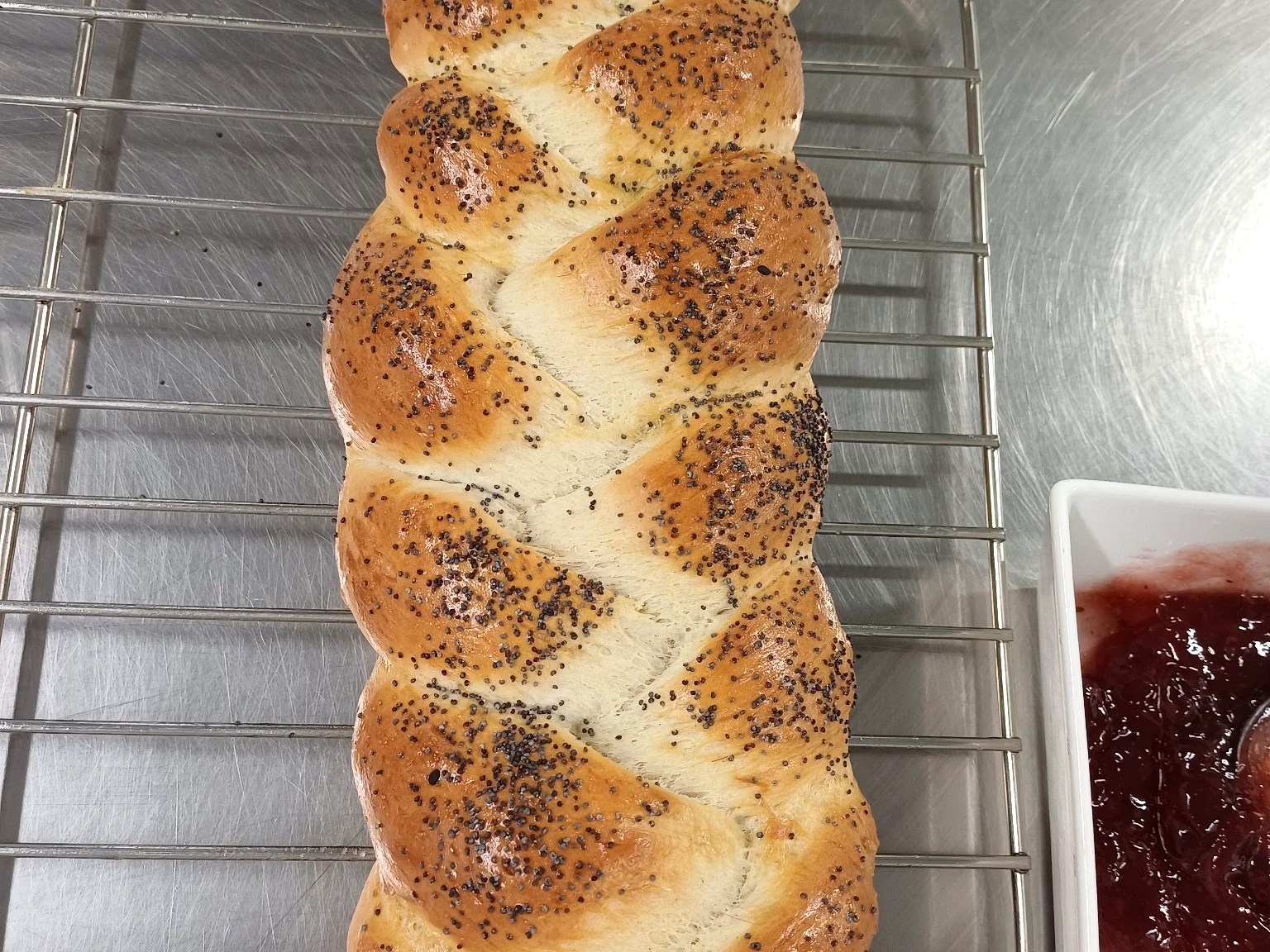 Braided poppy seed loaf